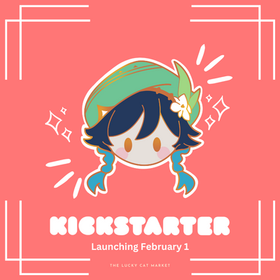 The eleventh goal is Venti! 
Counting down the days until my Kickstarter launches on February 1st.
🐱
Tags: #kickstarter #kickstarterlaunch #enamelpins #genshin #genshinimpact #genshinimpactfanart #kawaii #kawaiiart #kazuha #scaramouche #venti #jjk #mha #csm