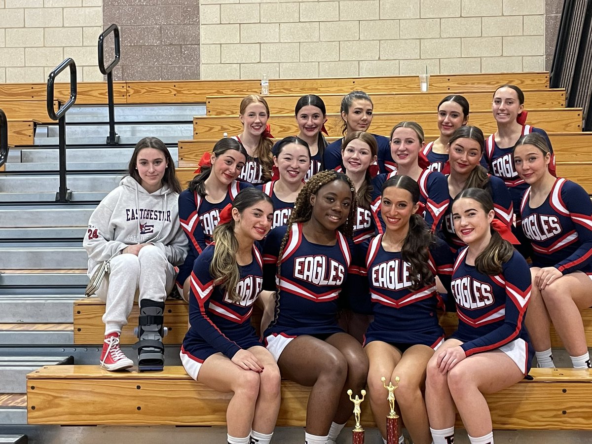 Congratulations #EHSVC on their
🥇Game Day and 
🥉Traditional wins at the @scarsdalecheer competition today!

 #eaglepride #FamilyE #weareeastchester #dreambelieveachieve <a href="/Eagle___Nation/">EHS ATHLETICS</a>