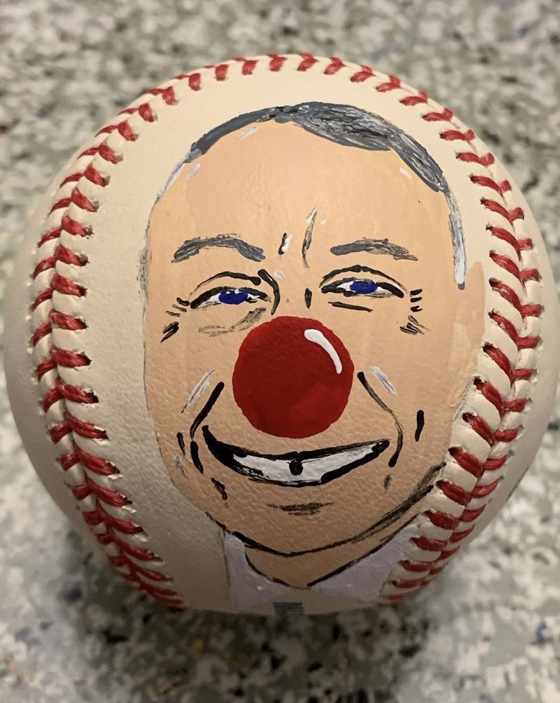 VesterSportsArt's tweet image. This was a fun ball to do. Sold in an hour when posted. #firemanfred #ruiningthegame