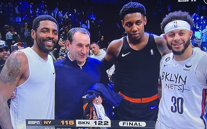 Kyrie Irving puts on a show for Coach K as Nets beat Knicks for 9th  straight time 