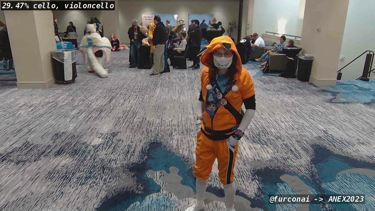 I'm a cello, violoncello, Come check out what you are at ANEX2023 #furconai