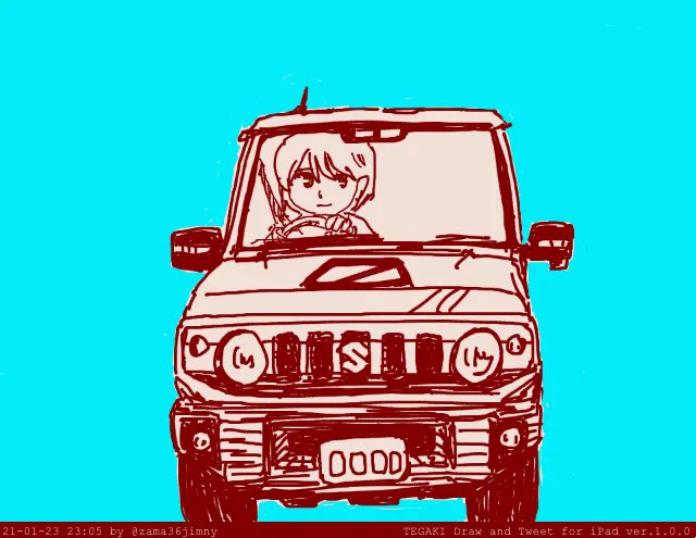 #みなさん2年前の今頃はどんな絵描いてましたかtegakiでジムニー 