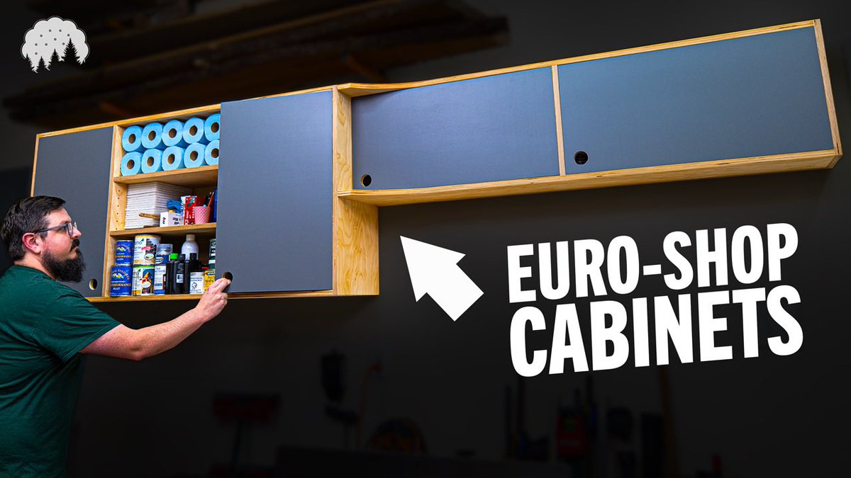 New Build Video is LIVE! This week we’re building some European style shop cabinets. Check it out here: youtu.be/iiAOTI7qkHc #woodworking #cabinets