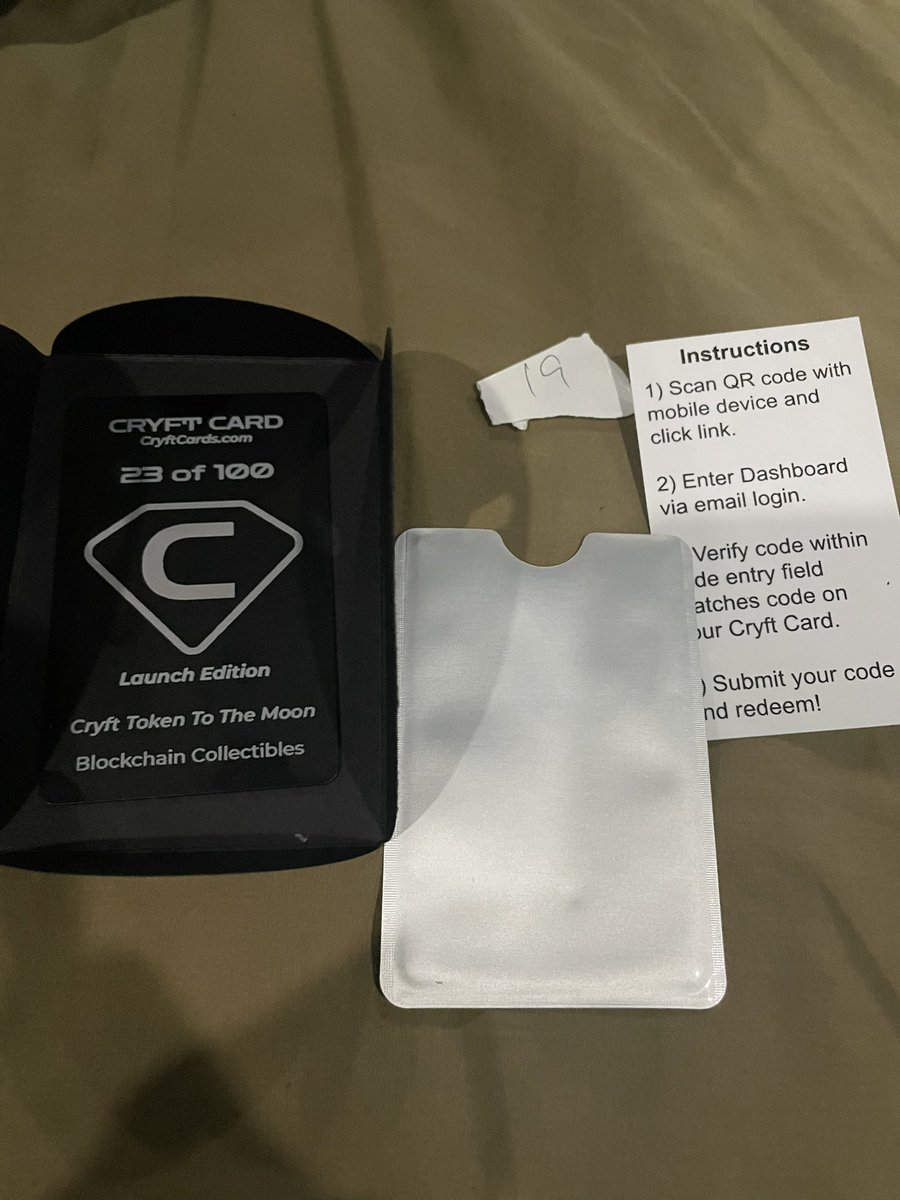 Benji_420's tweet photo. Thank you very much @Babydoge12345 ! Lucky number 19 got picked out and won me a cryft card! #CryftCard @CryftC #Safemoon #SafemoonArmy #SoCalMeet https://t.co/e97jl7zN7N