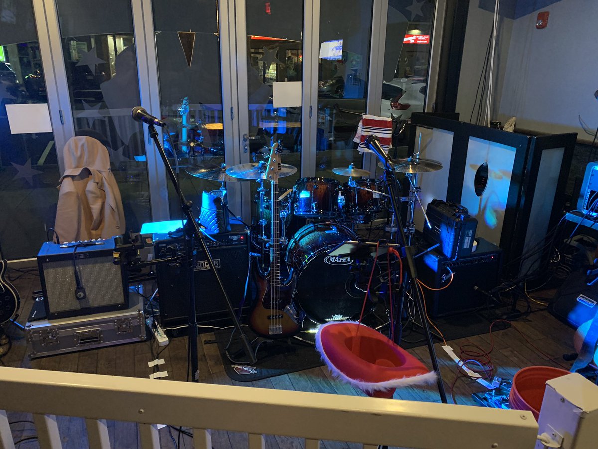 LeachyLive's tweet image. Going from being the backbone of one show to the backbone of another! If you’re around Pearl River NY, my cover band “It’s Not A Phase Mom” starts at 9pm! Come join us for Emo Night if you’re bored and have nothing better to do. You’ll get to see my sweaty face playing drums!