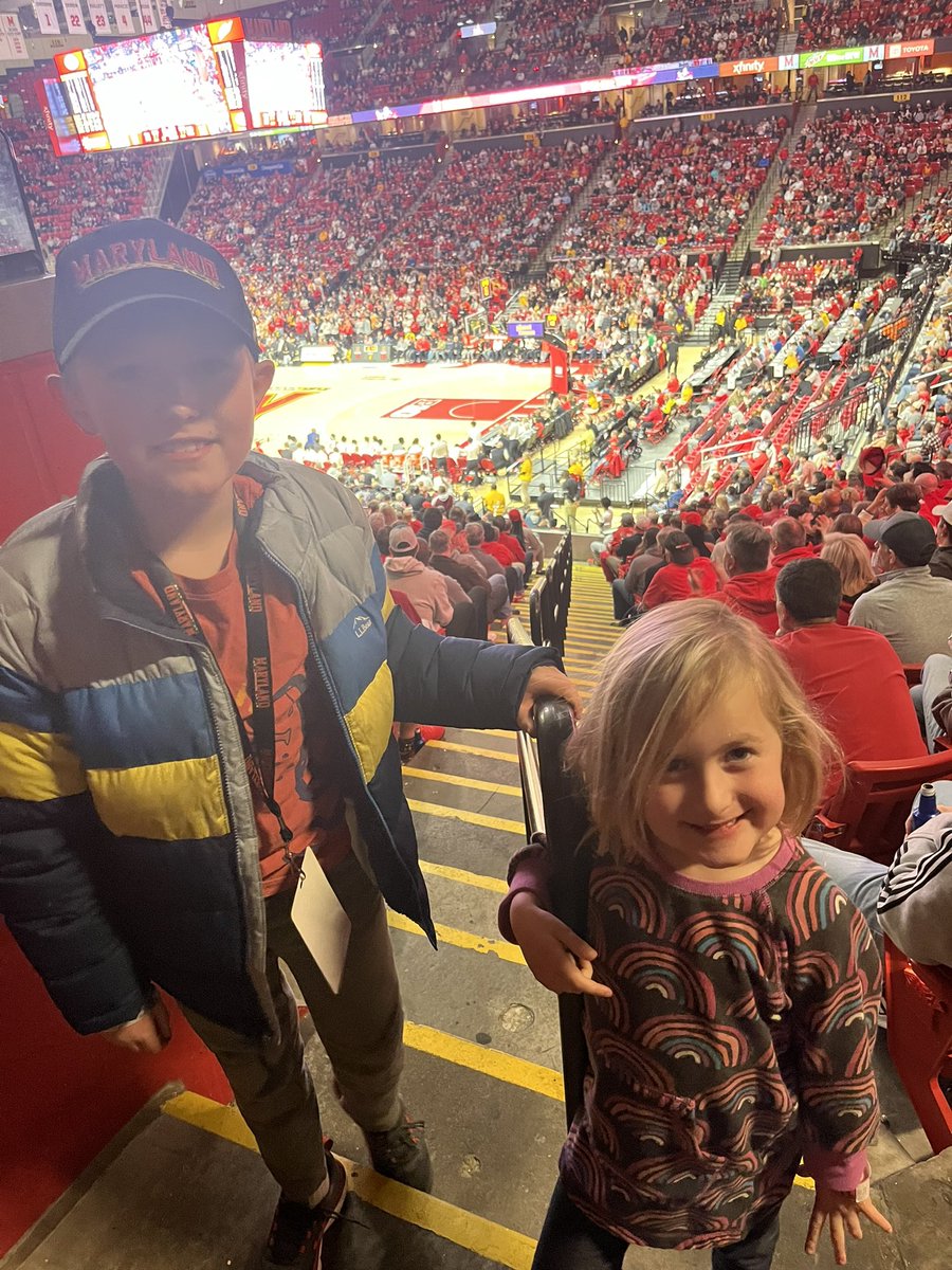BrookeELierman's tweet image. Go #Terps! Had so much fun with the kids cheering on our men’s basketball team this afternoon! #FearTheTurtle