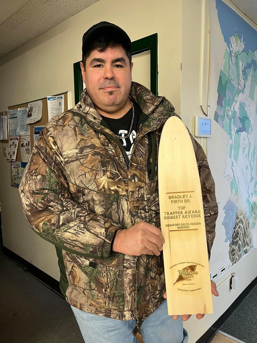 Recognized for my hard work on the #trapline #TrapperoftheYear with the highest revenues in the #MackenzieDelta @Allakariallak @katezuray @SetlonoyegheeLn @trappinginctv #Northof60Boyz