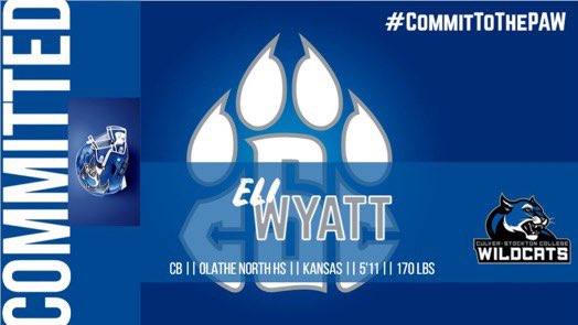 I would like to thank God, my coaches, brothers, and family who’ve helped me get to this point in my life. With that being said I’m blessed to announce my commitment to Culver-Stockton. Let’s work😼💙🤍#CommitToThePaw <a href="/CSCwildcatsFB/">Culver Football</a> <a href="/CoachCutshaw/">Roy Cutshaw Jr</a> @CoachStansellCS <a href="/CoachSallayCSC/">Tom</a>