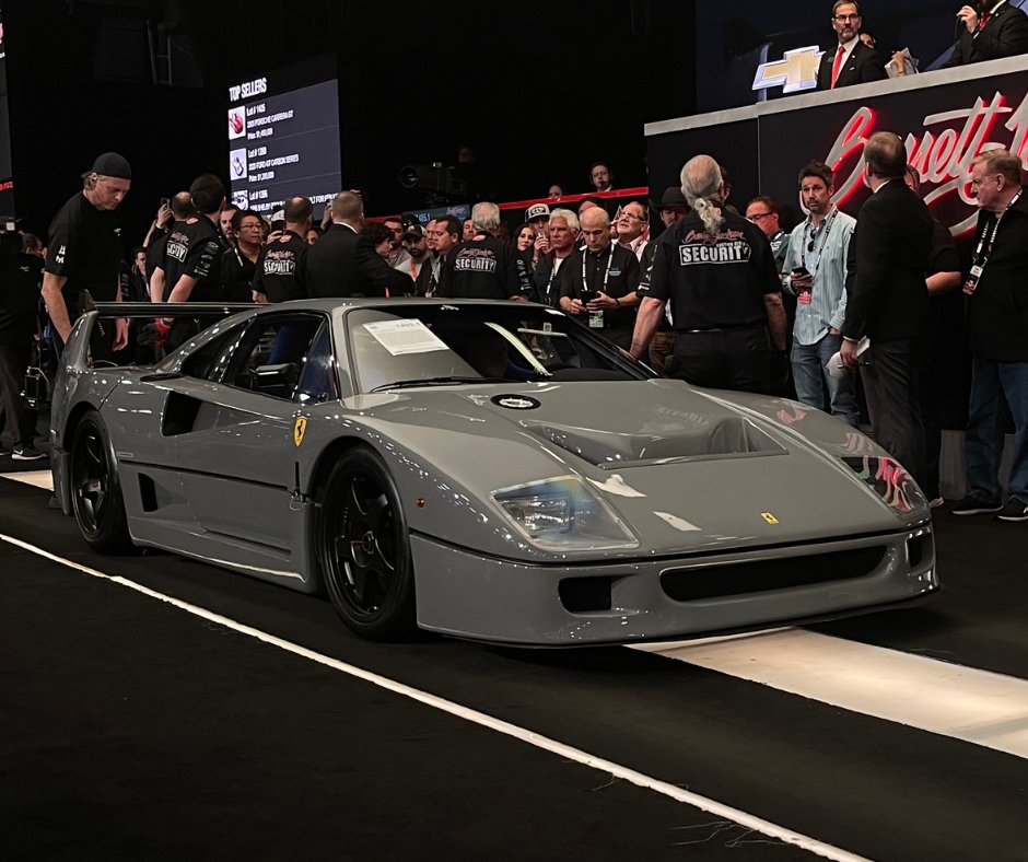 Lot 1405.1 - The moment you've been waiting for! This #NardoGray 1989 @Ferrari #F40 crossed the block for $2.5 million! #SOLD

Tune in now for Super Saturday: bit.ly/SD23-Livestream