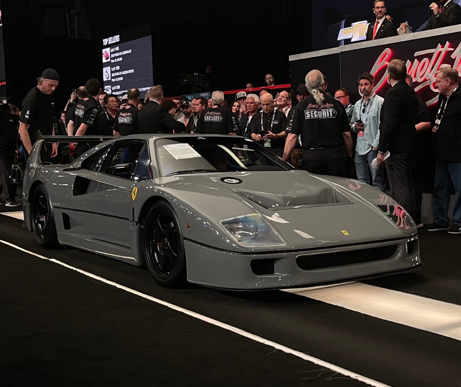 Lot 1405.1 - The moment you've been waiting for! This #NardoGray 1989 <a href="/Ferrari/">Ferrari</a> #F40 crossed the block for $2.5 million! #SOLD

Tune in now for Super Saturday: bit.ly/SD23-Livestream