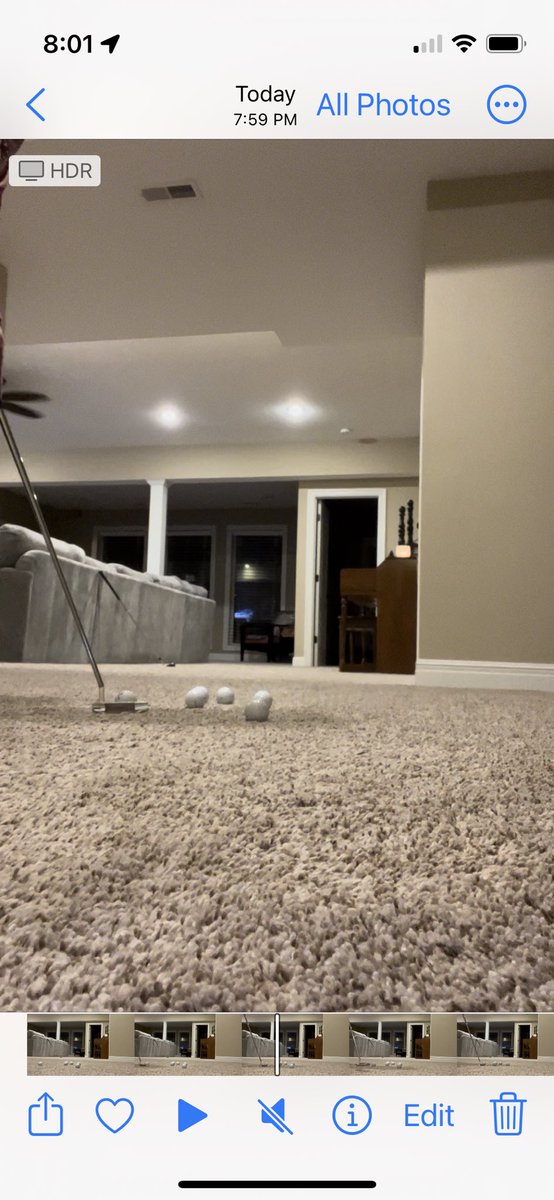 Golfman372's tweet photo. Hitting a few putts waiting on the Chiefs game tomorrow… Go Chiefs❤️🏈 https://t.co/oB1p8zH8mV