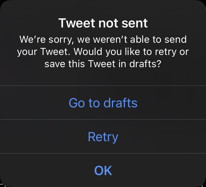 azndumplngmafia's tweet image. Anyone else getting this persistent error message when trying to send a tweet? Hey @TwitterSupport @Twitter, can you help here? The problem just started today. Thanks. #tweetnotsent