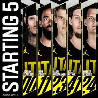 Utah Jazz on Twitter: "Starting the week off right 🫡 #StartingLineup