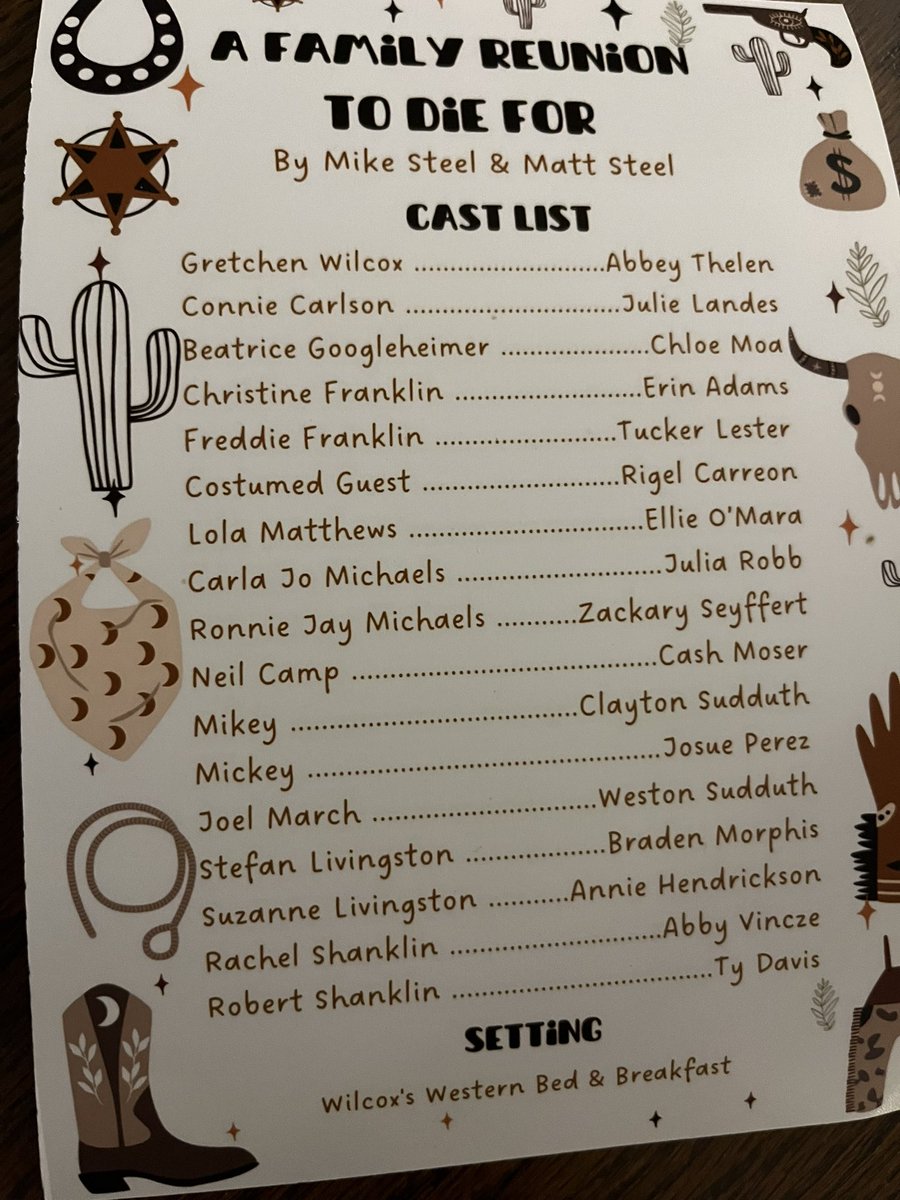 CantonHSChoir's tweet photo. Congratulations to our CHS Theatre on a wonderful dinner/theatre. It was great day of laughter, &amp; fun! Way to go! https://t.co/UXONOzcRBj
