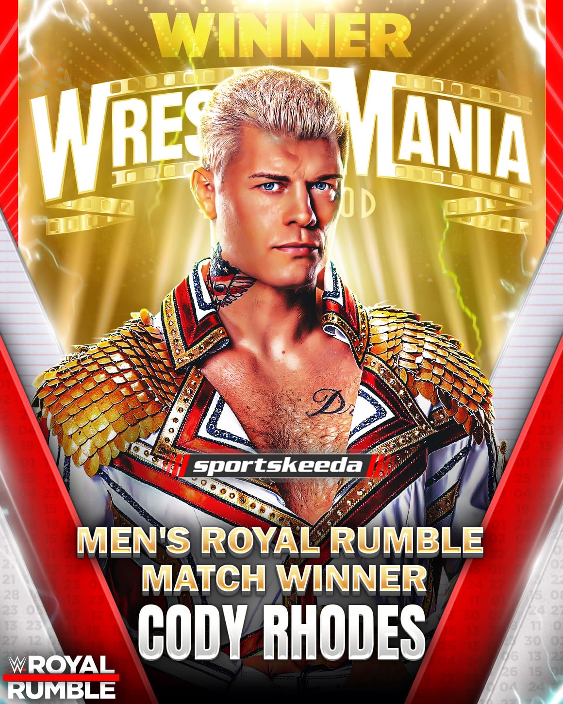 Sportskeeda Wrestling on X: "HE HAS DONE IT! CODY RHODES HAS DONE IT!! Call it The American Nightmare's much-awaited dream as Cody Rhodes has outlasted 29 other men to win the Men's