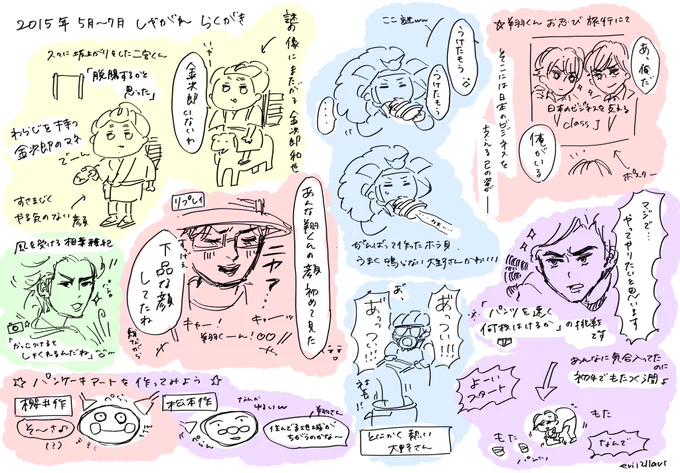 唐突に2015年5月〜7月あたりのしやがれの好きなとこ描いてみた 細かいので拡大して見てくださいませ 