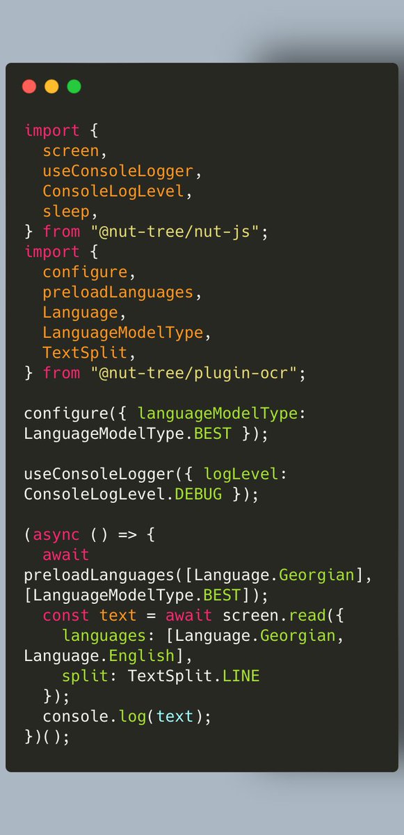 nutjsdev's tweet image. You can easily combine multiple languages for on-screen text detection in mixed-languages scenarios 

#nutjs #opensource #javascript #typescript #desktopautomation #ocr
