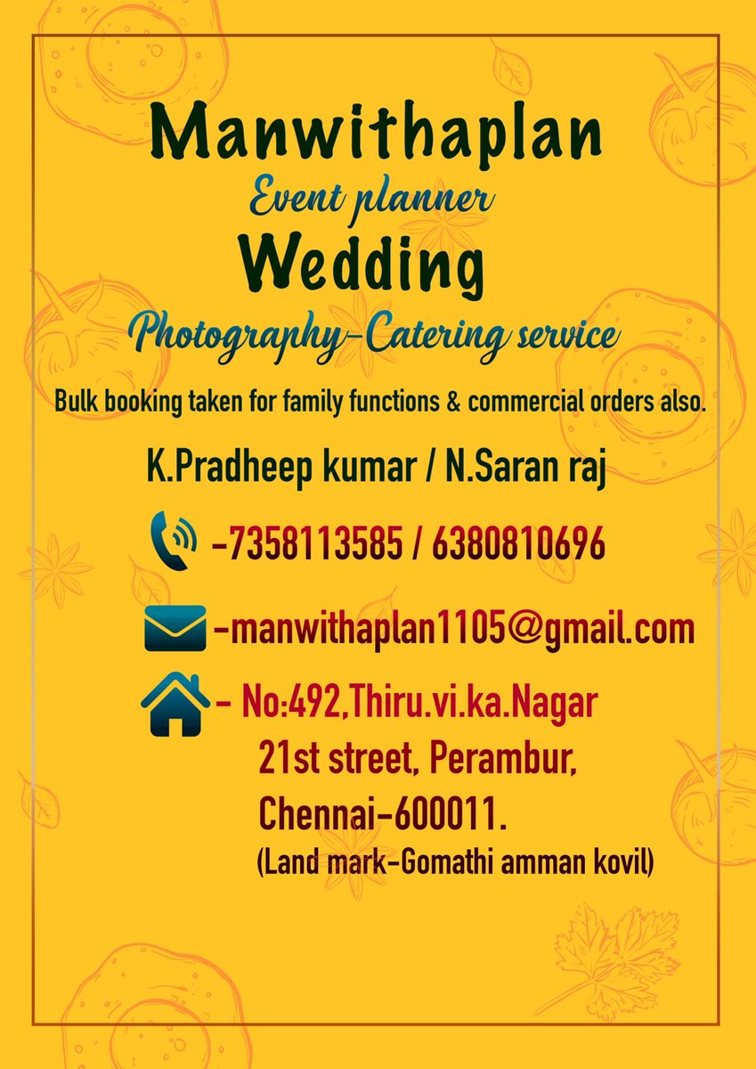 pradheepk646's tweet image. #Manwithaplan event planner 👌

#wedding #photography #prewedding #postwedding #catering #endtoend