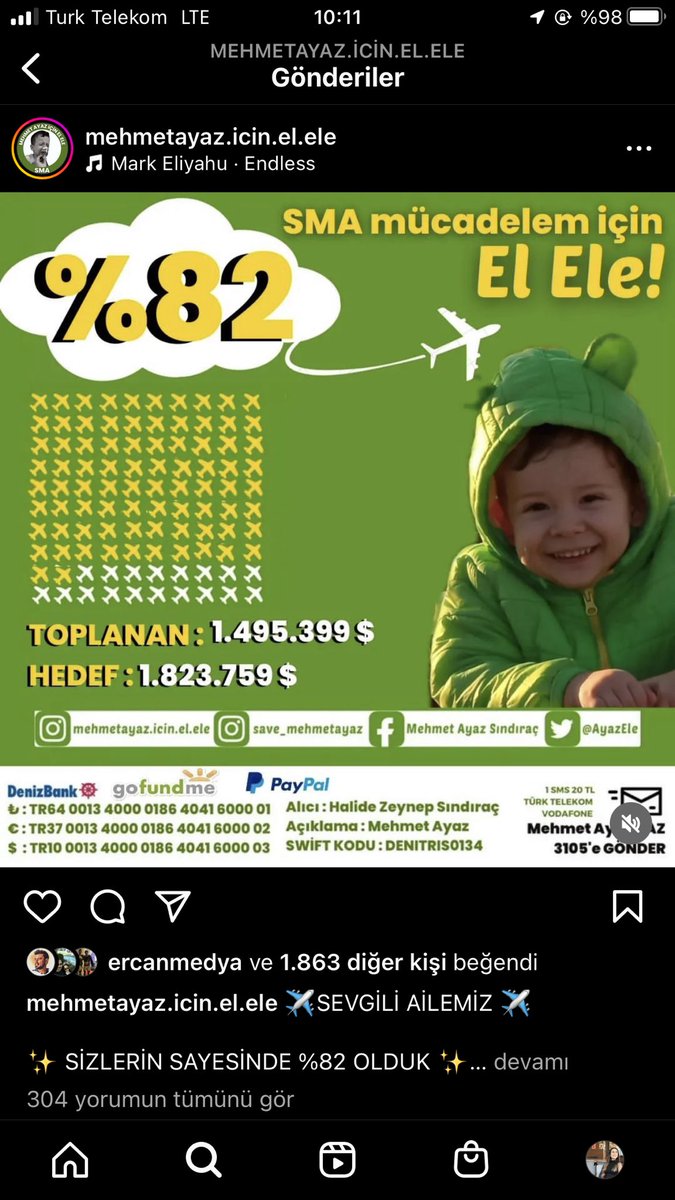 Sma hastası Mehmet ayaz bizim ortak derdimiz lütfen artık bitsin kampanyamız çok az kaldı #ortakderdimiz