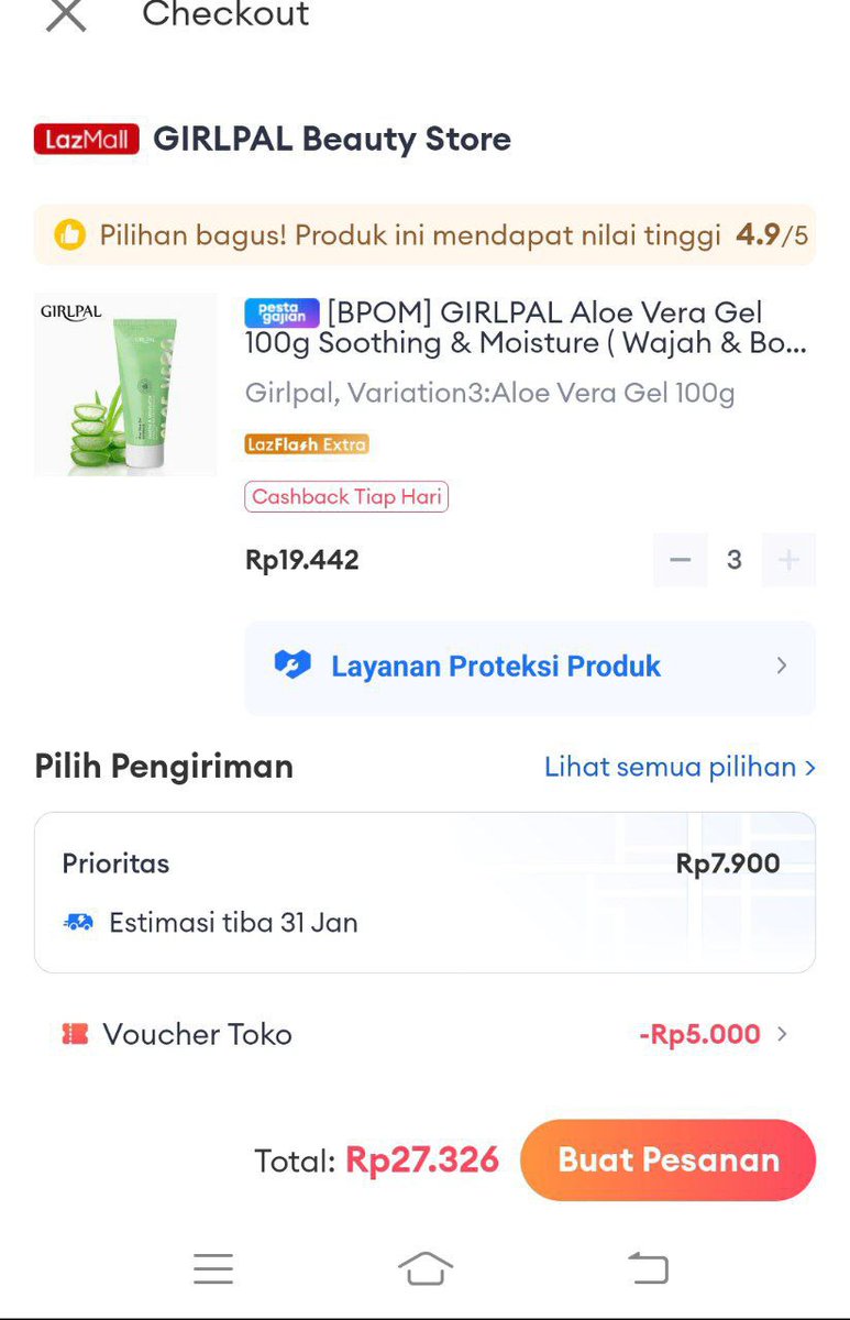 petarpesanantar's tweet image. Girlpal Aloe Vera gell shooting &amp;amp; moisturizer 3 pcs combo in sama voucher dana 40% 
⬇️⬇️
c.lazada.co.id/t/c.bXU3Ti 
 

#500T #ferdinand #intm #malming #terong #tetangga #persissolo #qris #masduta #ricis #mikha #universitasgagalmerakyat #sektemangkujiwo #promo