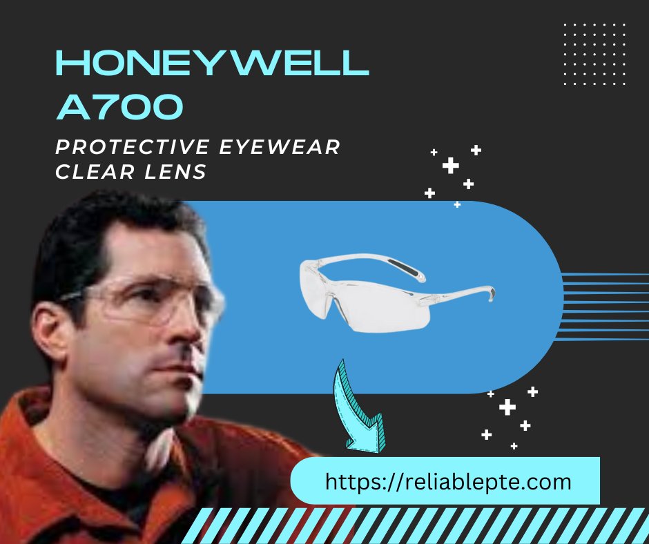 reliablepte's tweet photo. Stay protected on the job with the Honeywell A700 Protective Eyewear. These feature anti-fog coating, adjustable temples, and a comfortable fit for all-day wear. Perfect for construction, manufacturing, and other industrial settings. #Honeywell #protectiveeyewear #jobsafety https://t.co/etvpw8PMfr