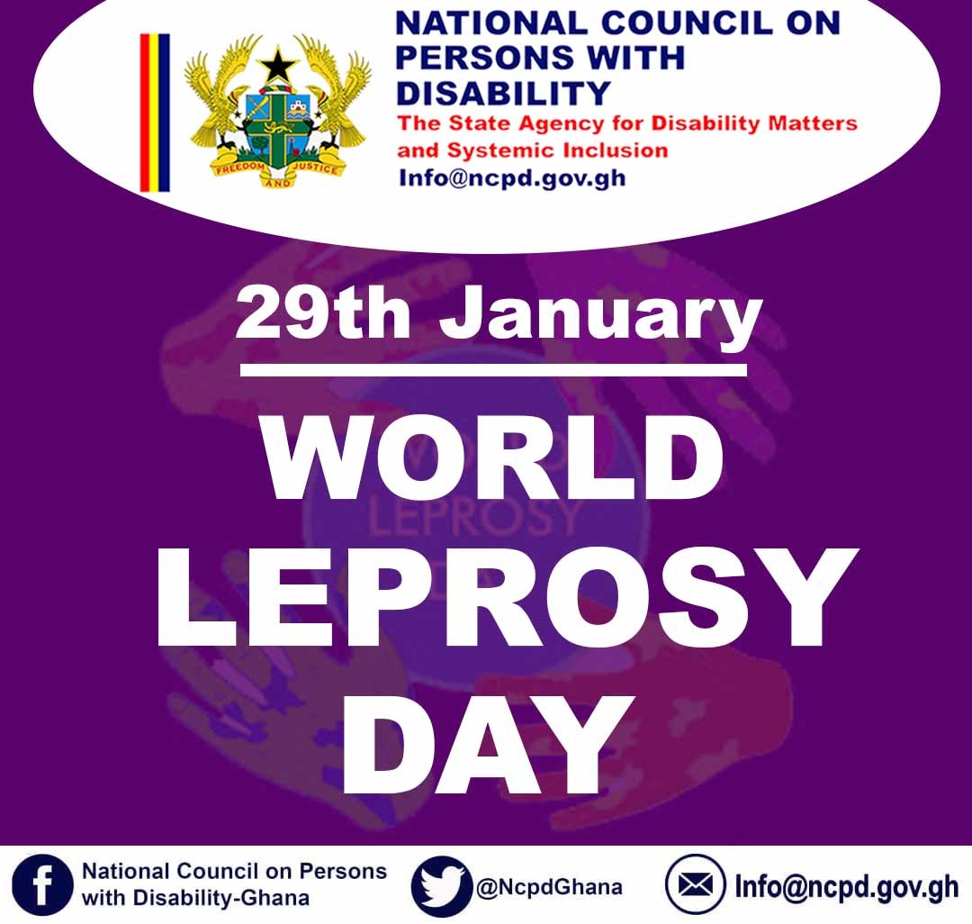 NcpdGhana's tweet photo. World Leprosy Day #thestateagencyfordisabilityinclusion https://t.co/yKjXNpDDk2