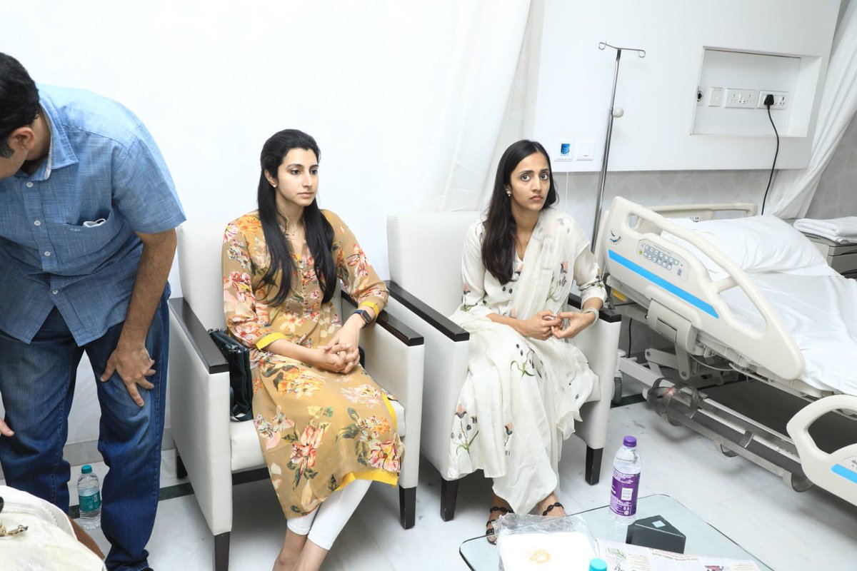 Brahmani  LakshmiPranathi At Narayana Hrudayalaya Hospitals Bangalore.
Get Well Soon Tarak Ratna Annayya