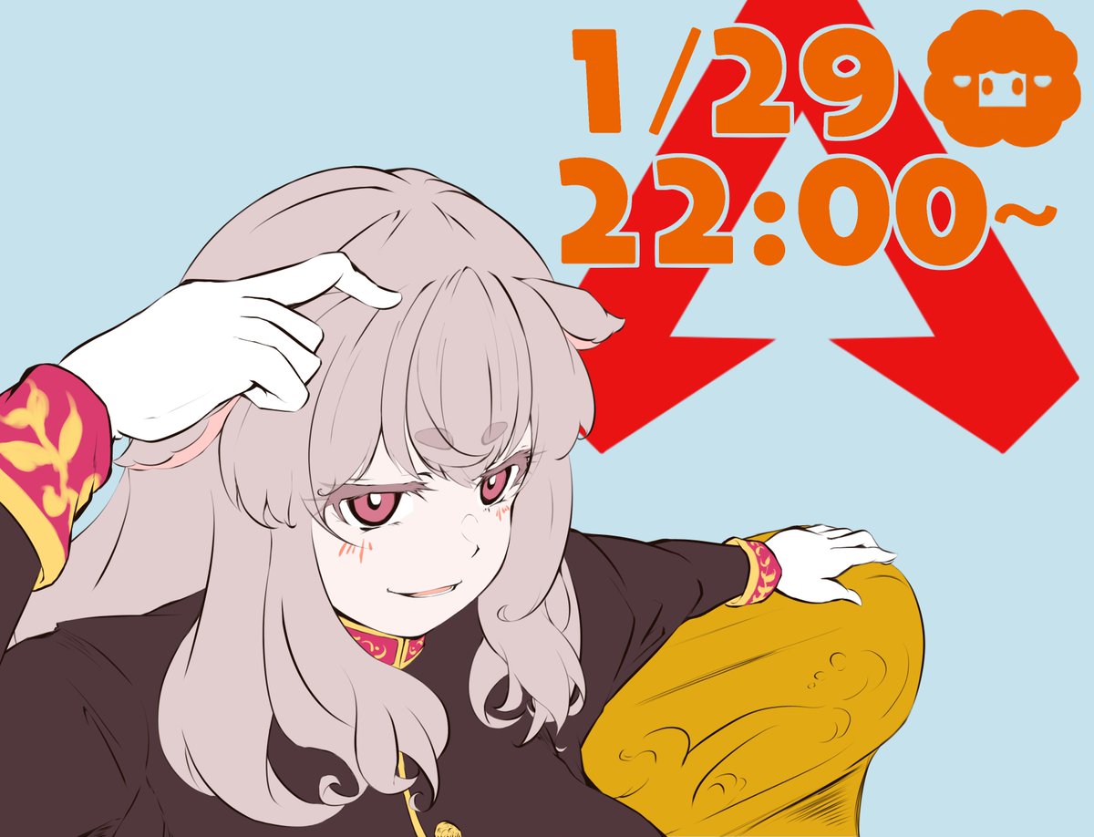 「今日のめめめちゃんの配信は22:00から!#もこ田めめめ #めめアート 」|ホシミミマキナのイラスト