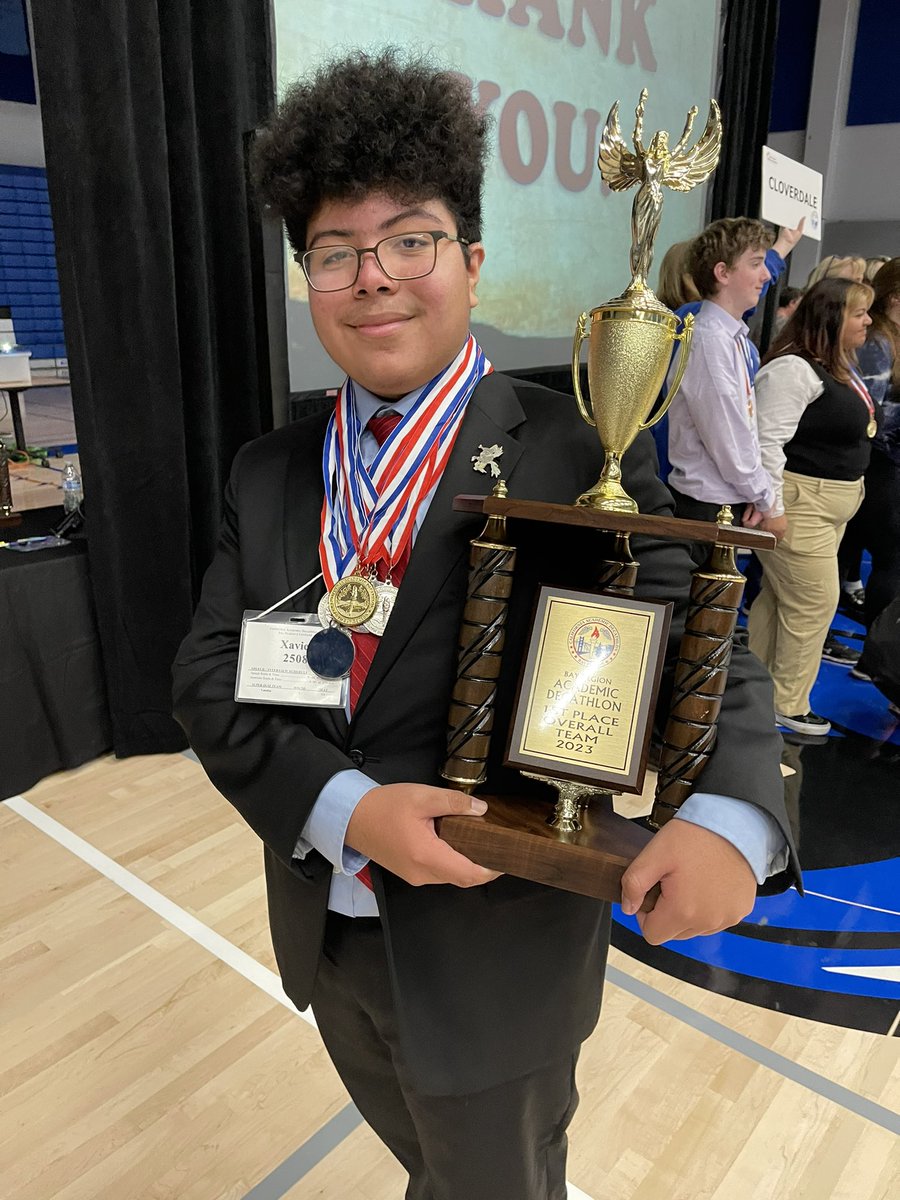 So proud of my son. He medaled in 5 subjects at his academic decathlon and his team took first place over all. They are going to represent Solano county at state!!!!