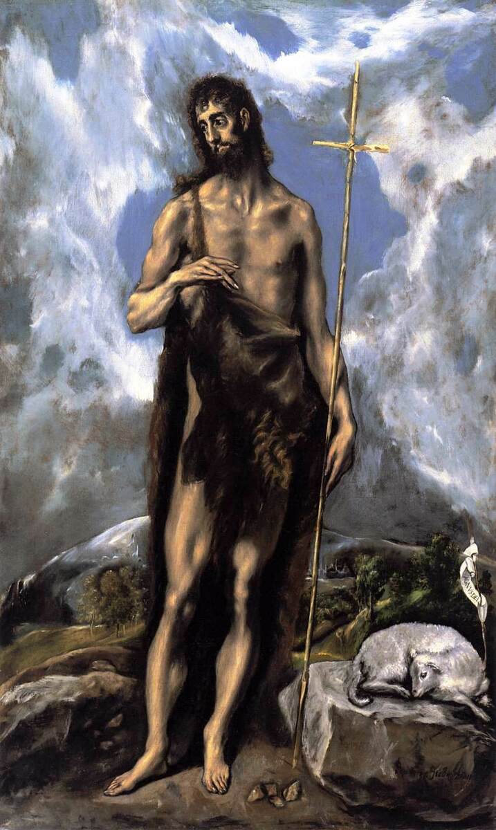 artistgreco's tweet image. St. John the Baptist, 1600 #mannerism #elgreco wikiart.org/en/el-greco/st…