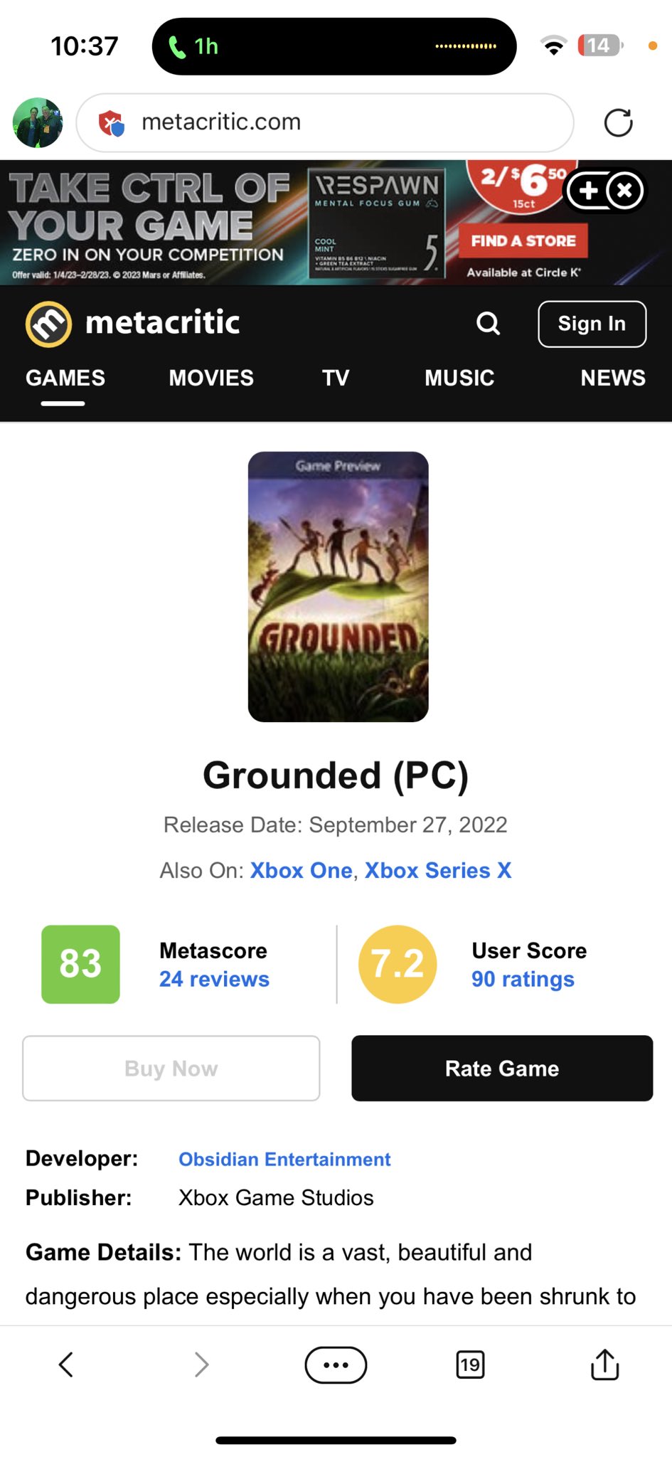 Timdog on Twitter "Xbox grounded is a 83/82 on Metacritic! https//t