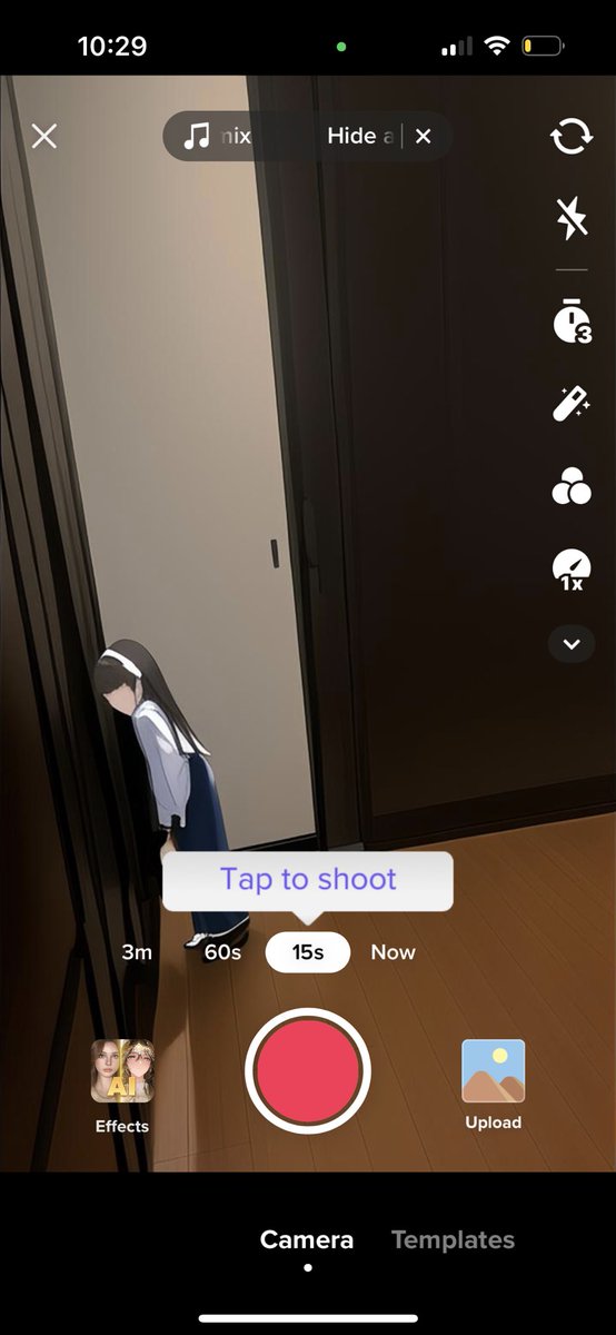 When the anime filter on tiktok adds a tiny person to my EMPTY room brb moving out 😭