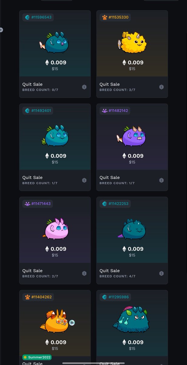 es_ezil's tweet photo. @GuillotineNFT I'm waiting for somebody to buy all my axies collection. Going low below 0.009 and dropping!
@AxieInfinity @AxieInfinity_ES
ronin:91daca4e8a234d861e02ac2a4f73d1887796e066 https://t.co/CVSUPVRZ62
