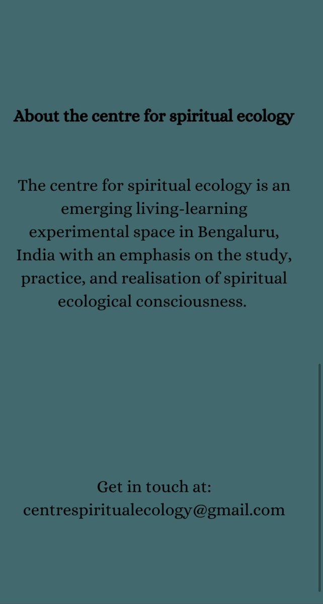 AbhayrajNaik's tweet photo. The centre for spiritual ecology hosted its third event (On Dirt: Thinking with a Melancholic River) yesterday with wisdom sharer @twitatreyee
Thank you to everyone who attended and those involved in organising.
#spiritualecology #sacrality #rivers #dirt https://t.co/ML0oMrsk9K