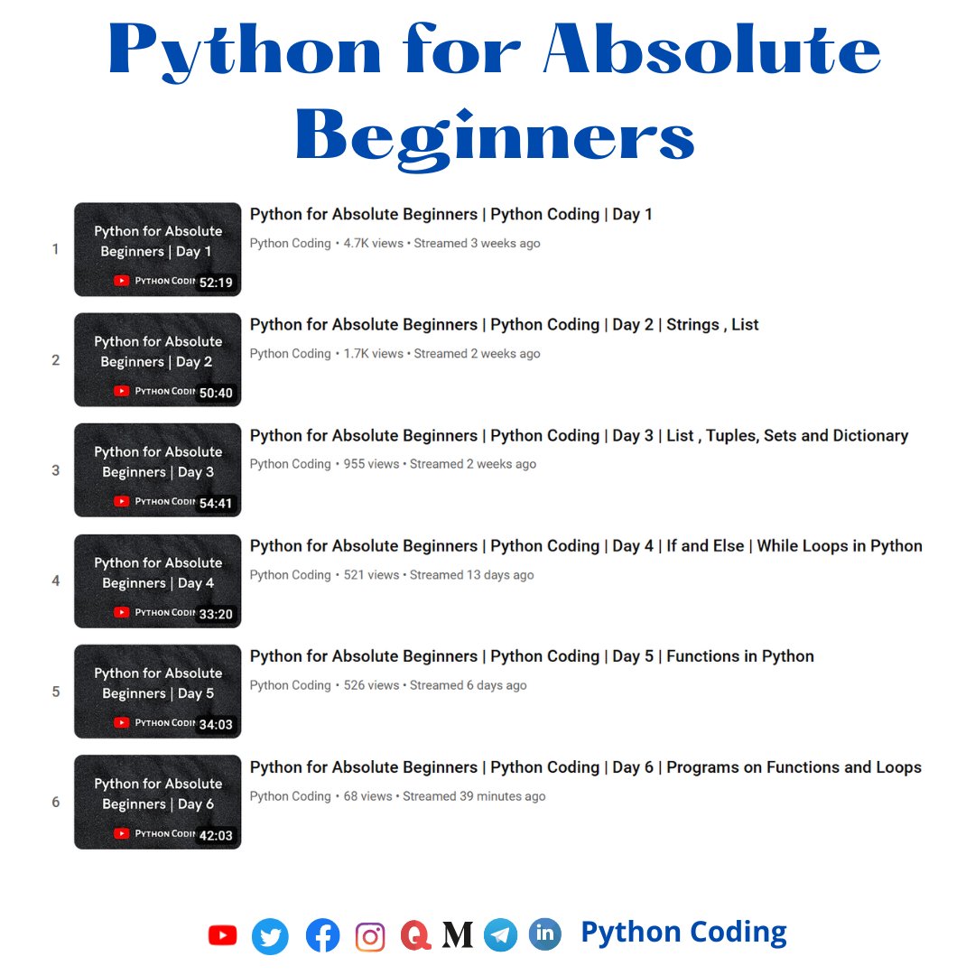 Free Python for Absolute Beginners 
bit.ly/3IuykQD