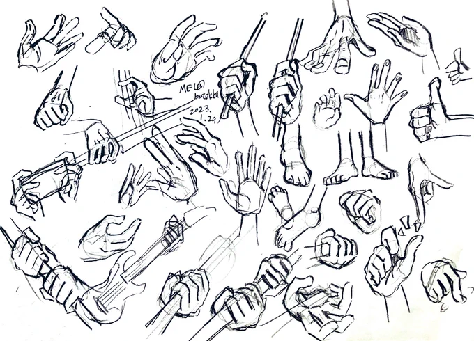 アナログ落書き
指を描くのがめちゃくちゃ苦手なのでプチ練習。最近やっと意識するようになった。 