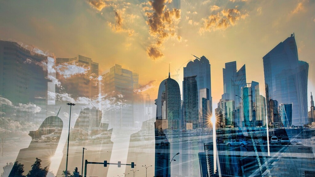 The sun sets over futuristic #Doha, painting the skies a vibrant yellow and illuminating the sprawling skyline. As the city comes to life at night, the multiple exposure photography technique adds an otherworldly touch to the already mesmerizing view. Th… instagr.am/p/Cn--HmEobRW/