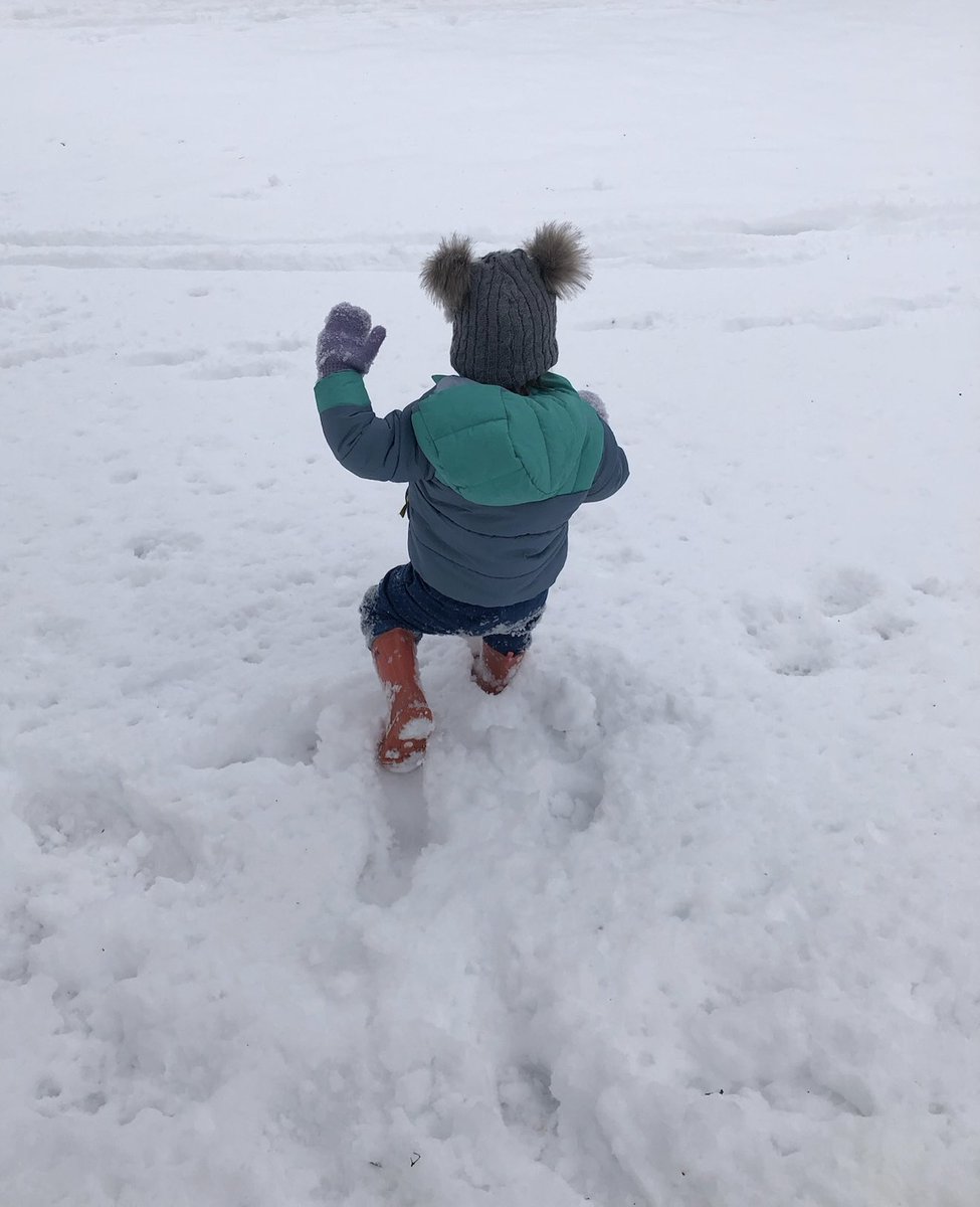 My one-year old kid will get so flustered if her sippy cup is slightly different than normal.  The whole neighborhood is covered in snow? That’s cool, let’s dive in!