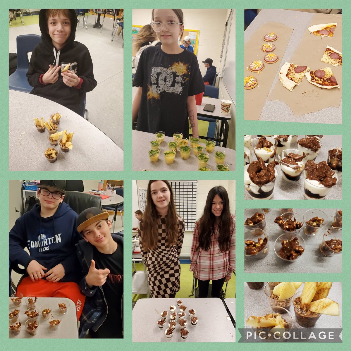 KParent's tweet photo. Our Inclusive Entrepreneur classes participated in our very own "Chopped". 

Groups were given one main item and then asked to think of three other ingredients to make their own dish - no cooking required. 
@FMPSD
 @Canadiana88 
@CompMinerTweets 
#individualizedlearning https://t.co/PZTG1u1yOh