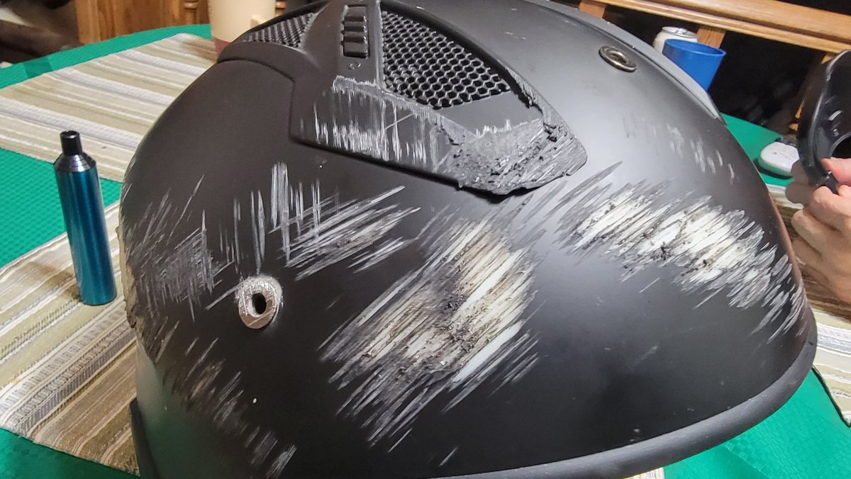 Another brother still alive because of a full face helmet.