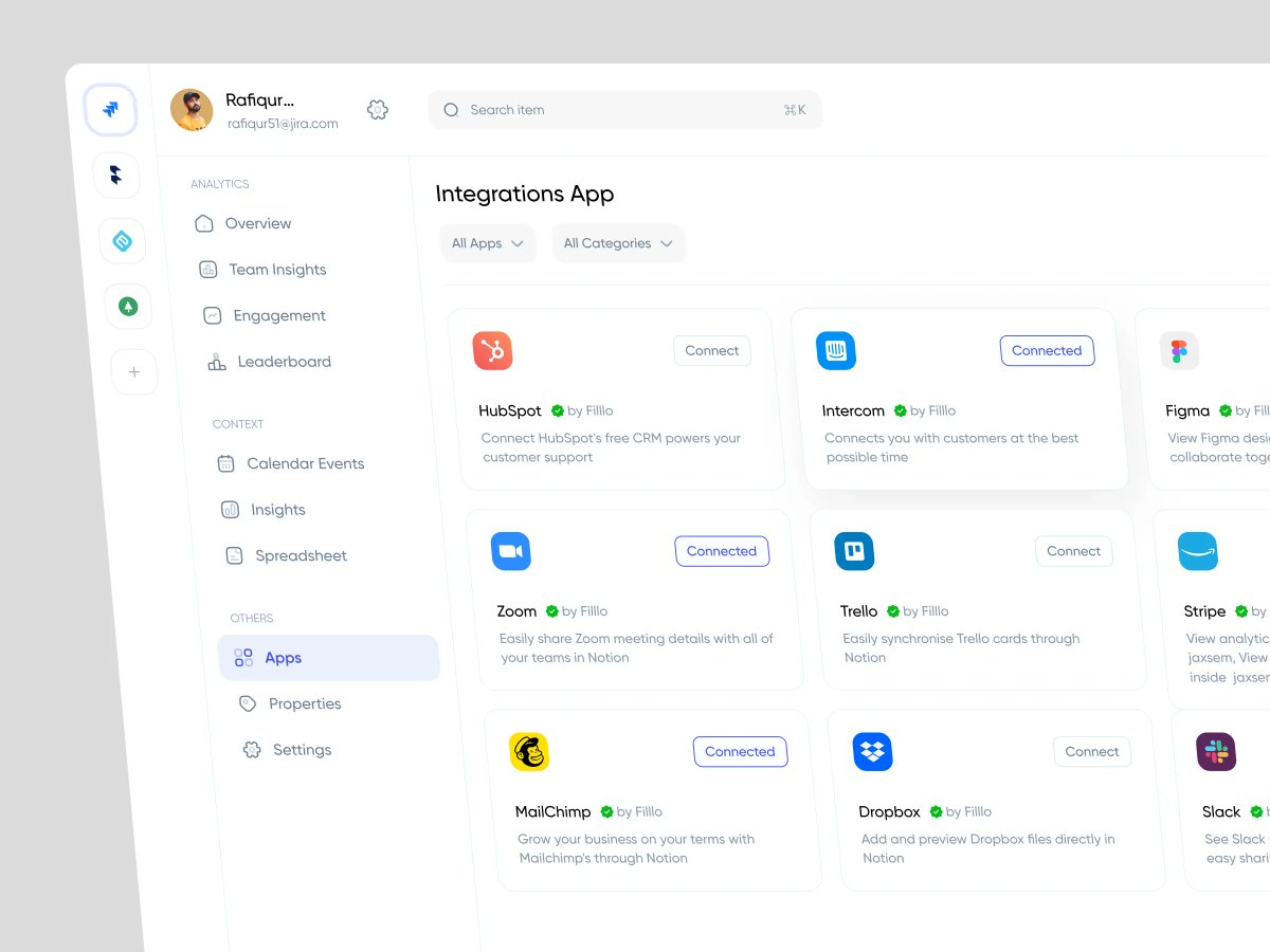 filllodesign's tweet photo. Timetracker Dashboard (Apps Page)
.
Dribbble Link :
https://t.co/YI5GDjDr23
.
Let's talk about your project
✉️ hello@filllo.com
.
#minimal #analytics #uiux #figma #chart #dashboard #webapp #saasdesign #productdesign #utilization #teammanage #timesheet #employeemonitoring https://t.co/9UfmukiEuy