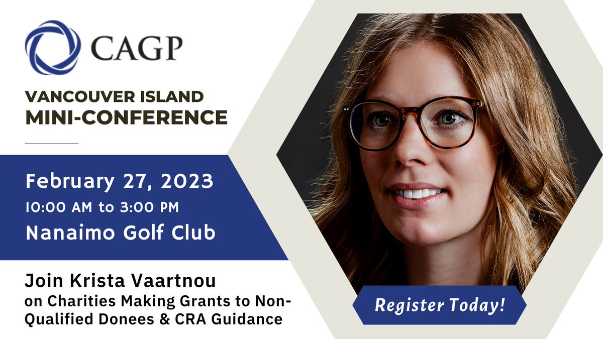 Hear #FarrisLLP lawyer Krista Vaartnou speak at #CAGP 's mini-conference in #Nanaimo about CRA's draft guidance CG-032 and what #charities  need to know about making grants to non-qualified donees. 

⏰ Register by February 14!!

cagp-acpdp.org/en/events/cagp…