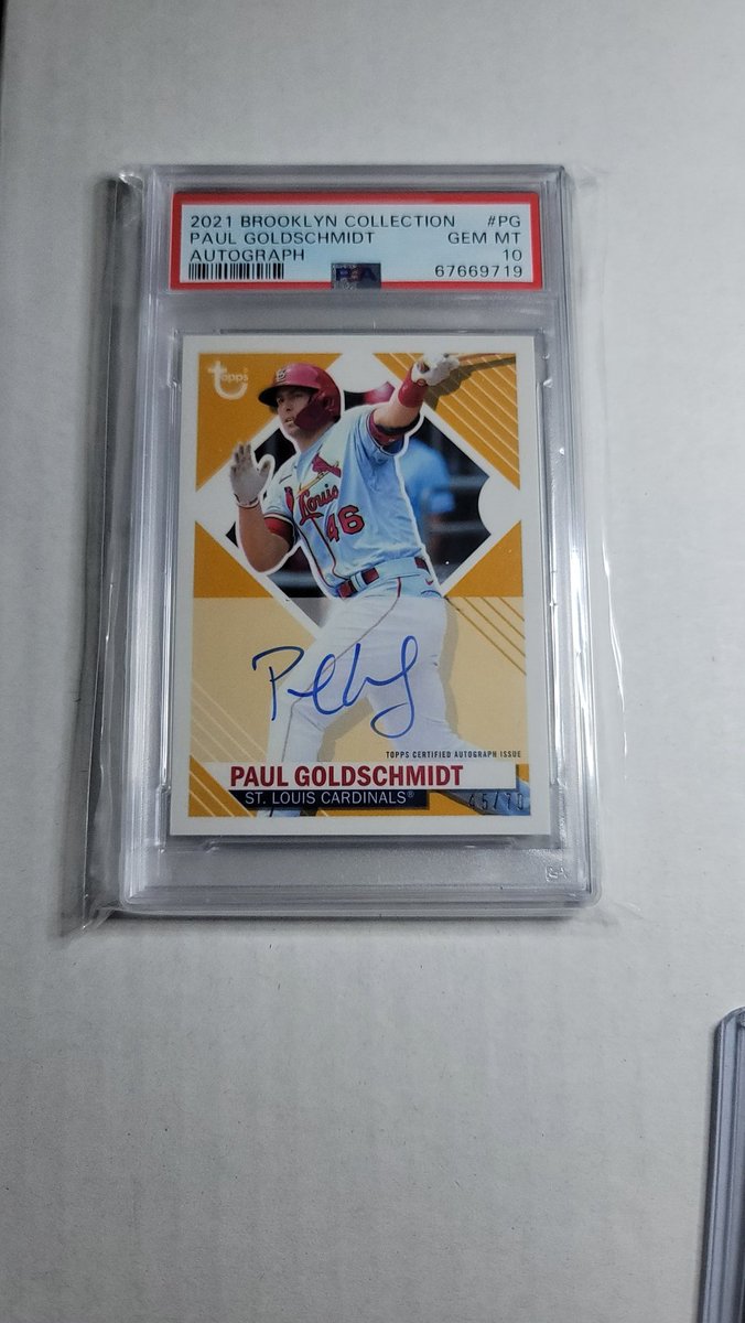 DizzleAZ's tweet photo. #500, this gem10 auto is my 500 unique #Goldschmidt PC card. #AmericasFirstbaseman 
#Topps @CardPurchaser https://t.co/ss2rmBpy6g