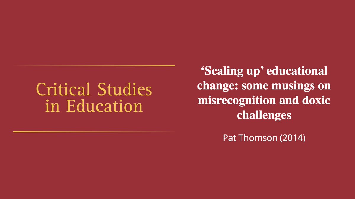 Critical Studies in Education tweet media