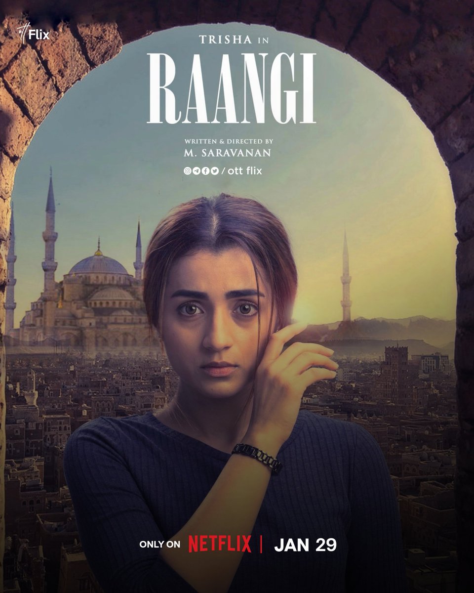 RDBalaji's tweet photo. .@trishtrashers starrer 🌟 #RAANGI 😎💥 now available in @sunnxt & @NetflixIndia
🎬 @Saravanan16713
📝 @ARMurugadoss
🎶 @CSathyaOfficial
🤝🏻 @gkmtamilkumaran
🪙 @LycaProductions
✂️🎞️ #SubarakM
🛠️ #SSMurthy
🤝🎬 #RameshAndavan
#RaangiOnSunNXT #RaangiOnNetflix https://t.co/DD6b7Txx2l