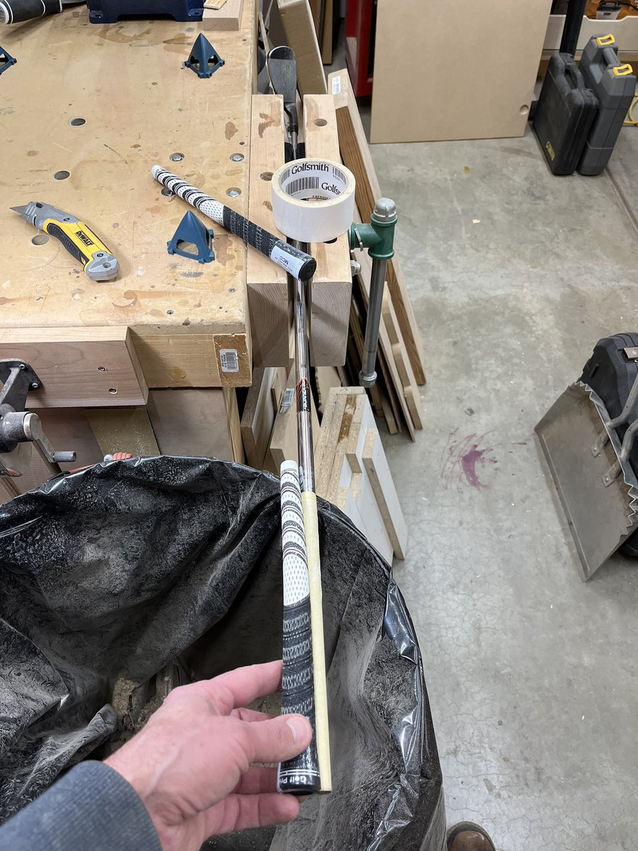 WWofTurf's tweet photo. Sometimes the shop is used for things other than woodworking. #newgrips #GCSAAConference #stickum https://t.co/gbzjmZnCg1