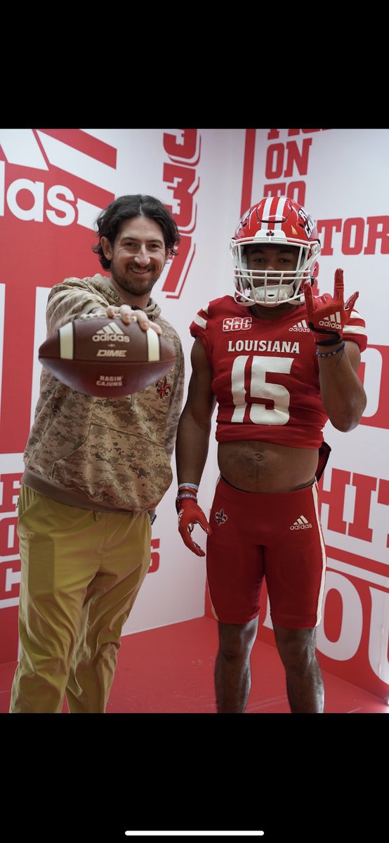 Had fun today. Can’t wait!!!! <a href="/CoachMGiuliani/">Mike Giuliani</a> <a href="/michaeldes1/">Michael Desormeaux</a> <a href="/RaginCajunsFB/">Louisiana Ragin’ Cajuns® Football</a>