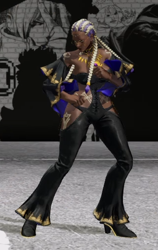 Snoozium's tweet photo. In KOFXV, a significant portion of the roster reuses Kyo's back roll animation instead of their own when tech rolling. Due to the way it's animated, this also means these characters can be seen in Kyo's idle stance for ~1 frame. https://t.co/nHHV99YkK5