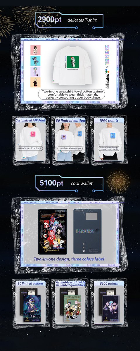 Theirsverse's tweet photo. We are thrilled to announce that the first points redemption has begun! the event will end in 24 hours.

Complete the task to win a total of three TNE fashion items and 300 points👇

Follow @delicates_plus &amp; @Theirsverse &amp; @coolwallet &amp; RT https://t.co/85KSsRueMw