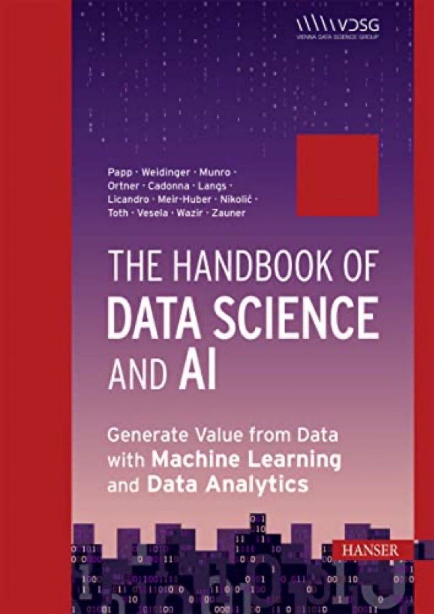 The Handbook of #DataScience and #AI — Generate Value from Data with #MachineLearning and Data #Analytics: amzn.to/3Wc1Iiz ————— #BigData #DataStrategy #AnalyticsStrategy #DataLeadership